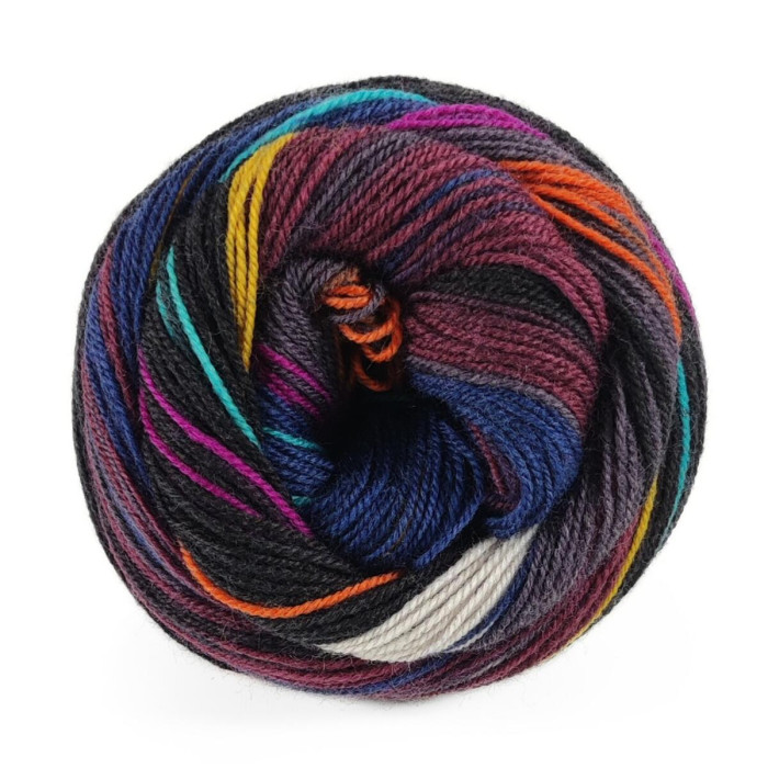 5 Пряжа Laines du Nord Indulgence Sock, 100г - 420м, різнокольоровий, 75% вовна, 25% нейлон