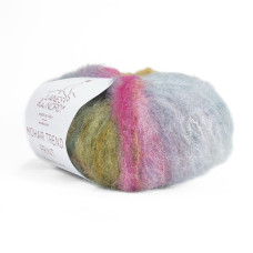 5 Пряжа Laines du Nord Mohair Trend Print, 50г - 115м, різнокольоровий, 63% мохер, 26% вовна, 11% нейлон