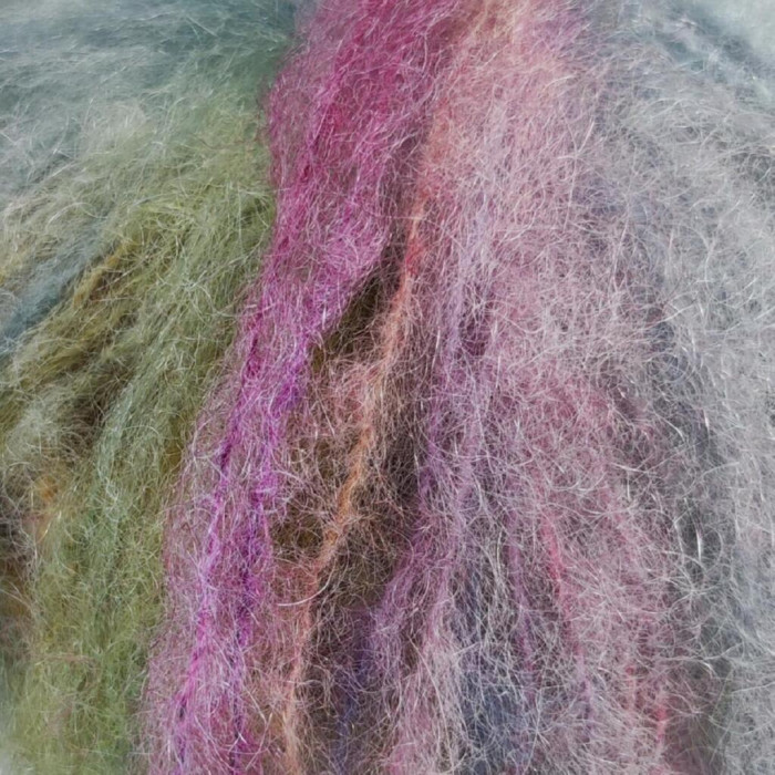 5 Пряжа Laines du Nord Mohair Trend Print, 50г - 115м, різнокольоровий, 63% мохер, 26% вовна, 11% нейлон