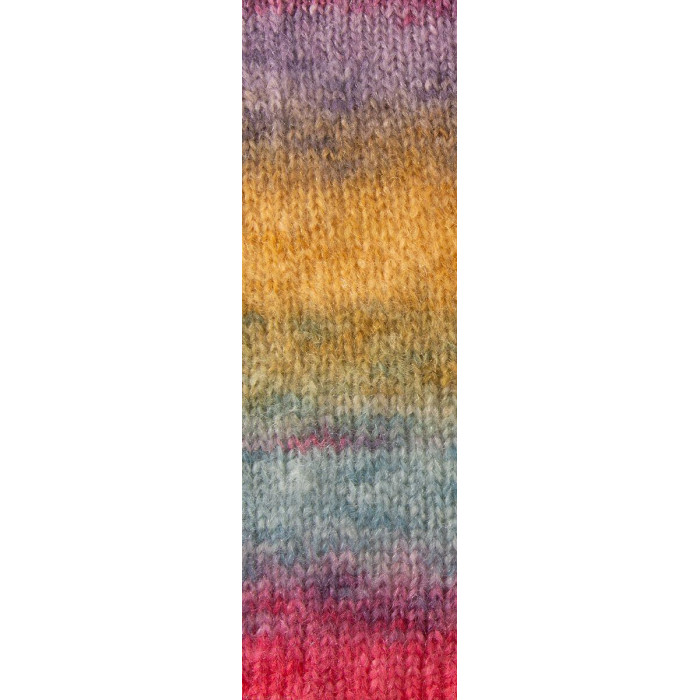 5 Пряжа Laines du Nord Mohair Trend Print, 50г - 115м, різнокольоровий, 63% мохер, 26% вовна, 11% нейлон