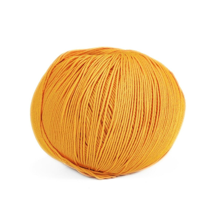 50 Пряжа Adriafil Alterego Filato, 150г - 385м, жовто-гарячий, 100% мерсенізована бавовна