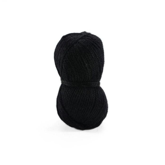 500 Пряжа Campolmi Filati Incaspun, 50г - 100м, чорний, 100% бебі альпака
