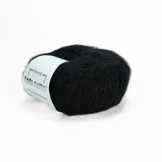 5000 Пряжа Lana Gatto Mohair Royal, 25г - 215м, чорний, 80% кід мохер, 20% нейлон