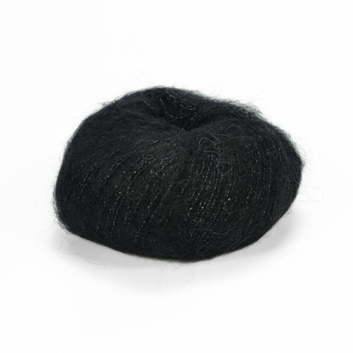 5000 Пряжа Lana Gatto Silk Mohair Lux, 25г - 210м, чорний, 78% cуперкід мохер, 14% шовк, 4% нейлон, 4% поліамід