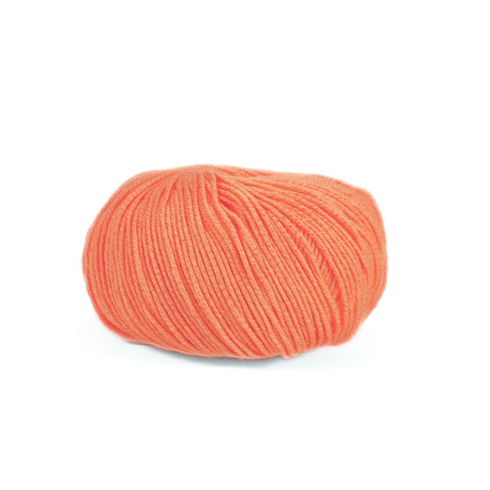 501 Пряжа Laines du Nord Baby Soft, 50г - 135м, світло-помаранчевий, 50% бавовна органічна, 50% cоєві волокна