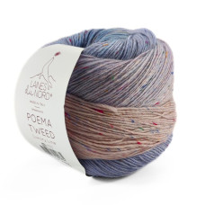 501 Пряжа Laines du Nord Poema Tweed, 150г - 600м, ніжно рожевий-блакитний, 94% вовна, 6% віскоза