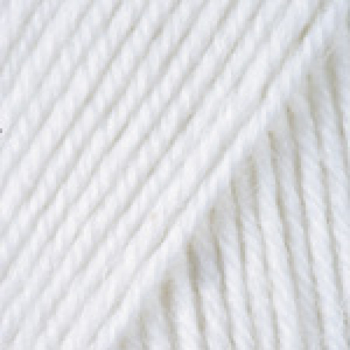 501 Пряжа Wool 100гр - 340м (Білий) YarnArt(Знятий з виробництва)