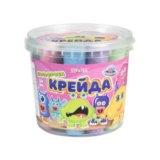 50138 Strateg Крейда Велика кругла різнокольорова, 16 шт (Стратег)