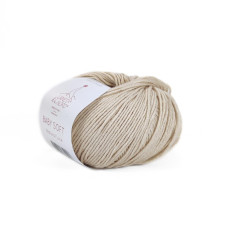 502 Пряжа Laines du Nord Baby Soft, 50г - 135м, мушля, 50% бавовна органічна, 50% cоєві волокна