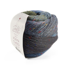 502 Пряжа Laines du Nord Poema Tweed, 150г - 600м, блакитний-зелений, 94% вовна, 6% віскоза