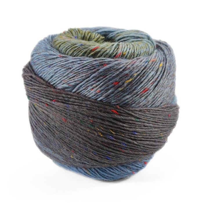 502 Пряжа Laines du Nord Poema Tweed, 150г - 600м, блакитний-зелений, 94% вовна, 6% віскоза