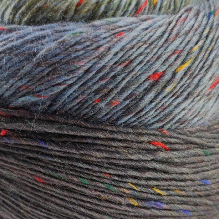 502 Пряжа Laines du Nord Poema Tweed, 150г - 600м, блакитний-зелений, 94% вовна, 6% віскоза