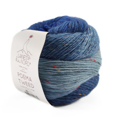 505 Пряжа Laines du Nord Poema Tweed, 150г - 600м, синій-блакитний, 94% вовна, 6% віскоза
