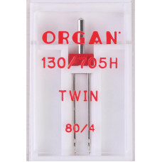 5102048 Голки подвійні №80/4,0 (1 шт) Twin Organ