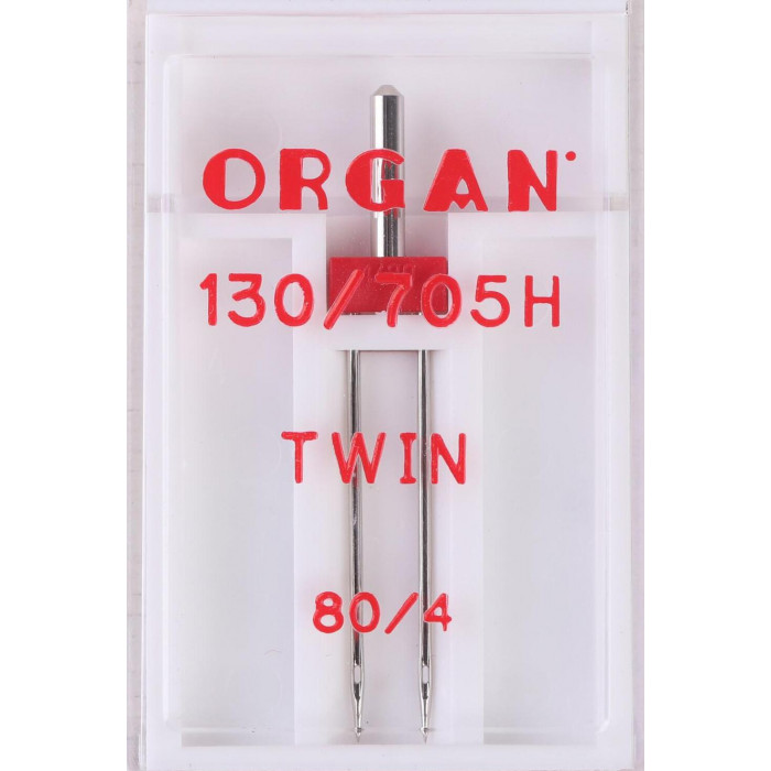 5102048 Голки подвійні №80/4,0 (1 шт) Twin Organ