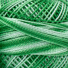 511 Муліне Art. 87 Pearl Cotton Luca-S, бавовна, 10 г, 80 м, колір зелений меланж