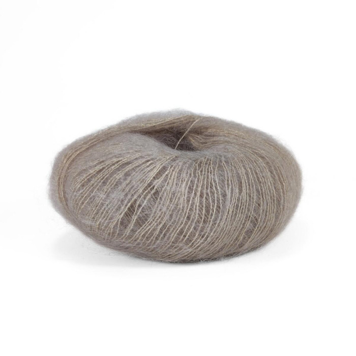 512 Пряжа Mondial Kid Seta, 25г - 210м, сірий, 70% суперкід мохер, 30% шовк