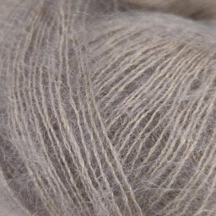 512 Пряжа Mondial Kid Seta, 25г - 210м, сірий, 70% суперкід мохер, 30% шовк