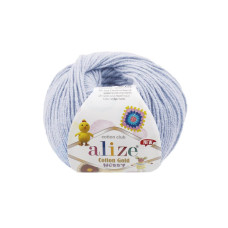 513 Пряжа Cotton Gold Hobby New  50г-165мм (кришталево-блакитний). Alize