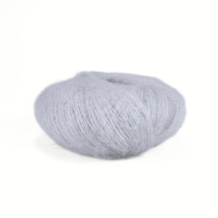 513 Пряжа Mondial Kid Seta, 25г - 210м, сіра, 70% суперкід мохер, 30% шовк