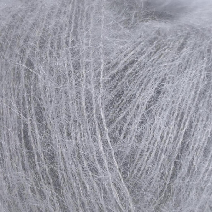 514 Пряжа Mondial Kid Seta, 25г - 210м, світло-сірий, 70% суперкід мохер, 30% шовк