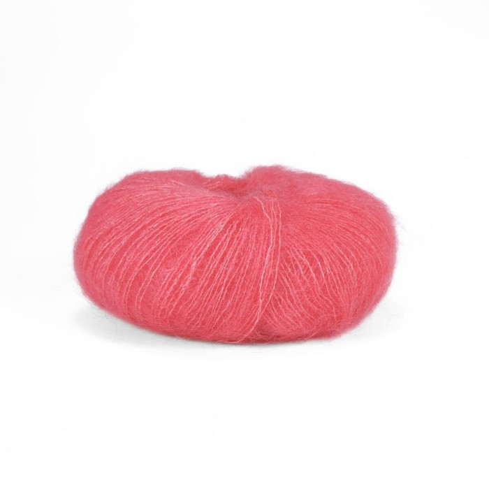 517 Пряжа Mondial Kid Seta, 25г - 210м, герань, 70% суперкід мохер, 30% шовк