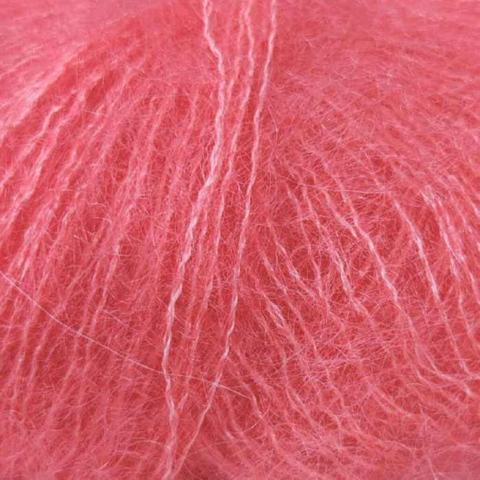 517 Пряжа Mondial Kid Seta, 25г - 210м, герань, 70% суперкід мохер, 30% шовк