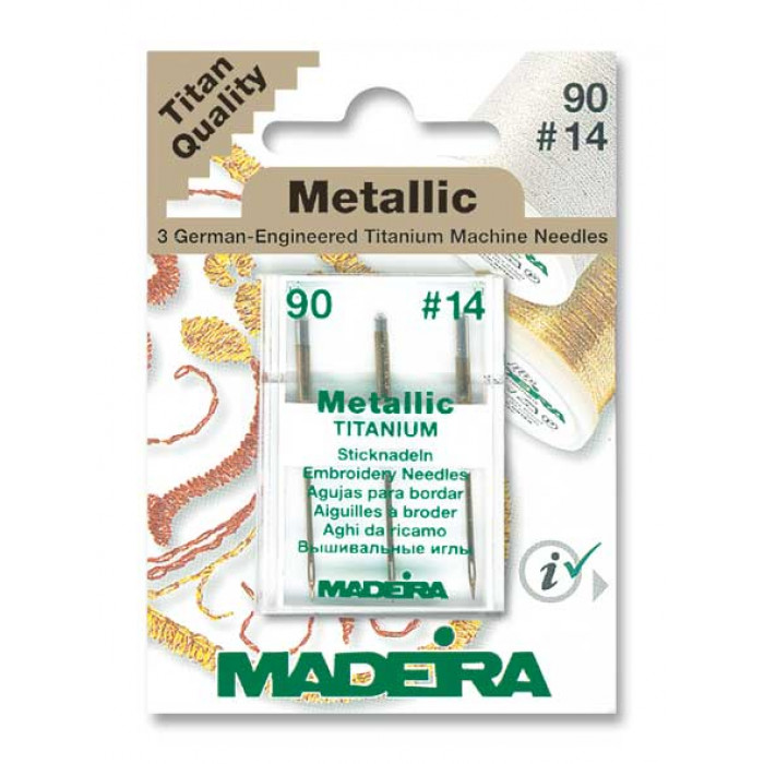 9451 Голки для швейних машин для Metallic 90/14. Madeira