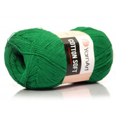 52 Пряжа Cotton Soft 100гр - 600м (Зелений) YarnArt