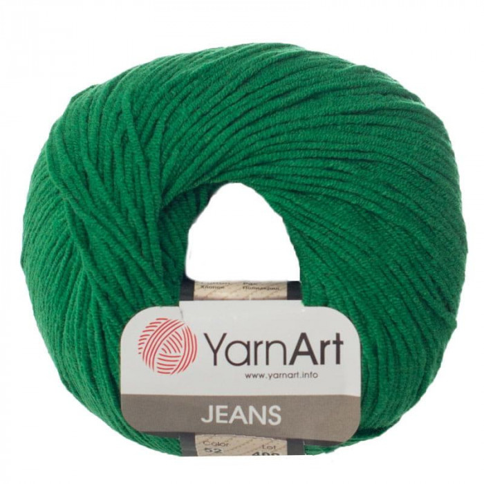 52 Пряжа Jeans 50гр - 160м (Зелений) YarnArt