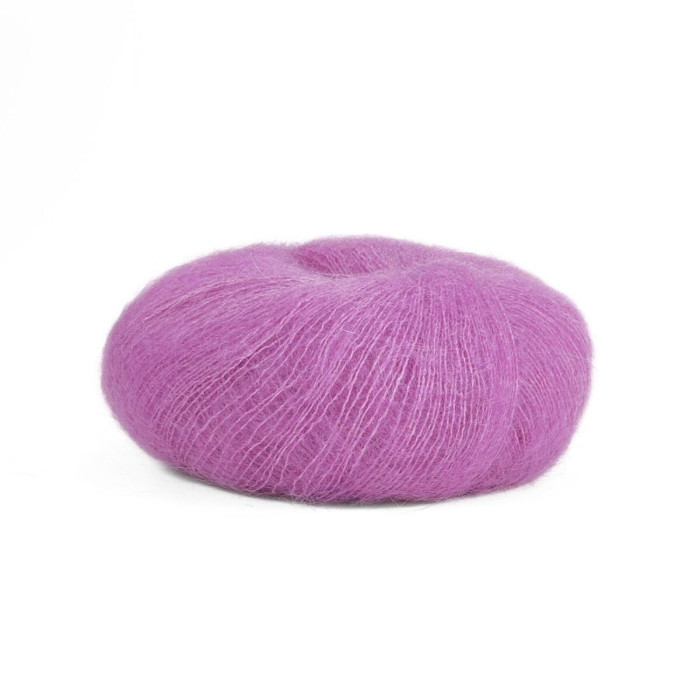 520 Пряжа Mondial Kid Seta, 25г - 210м, рожевий бузок, 70% суперкід мохер, 30% шовк