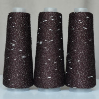 521 Пряжа Visco Knot Infinity Yarn, 100гр - 500м, шоколад, 100% віскоза з люрексом