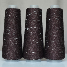 521 Пряжа Visco Knot Infinity Yarn, 100гр - 500м, шоколад, 100% віскоза з люрексом