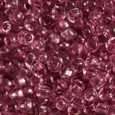 01195 10/0 чеський бісер Preciosa, 5 г, рожево-фіолетовий темний, кристальний сольгель
