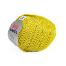 53 Пряжа Adriafil Alterego Filato, 150г - 385м, лимонний, 100% мерсенізована бавовна