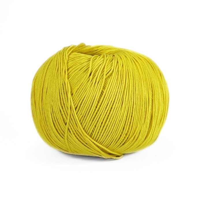 53 Пряжа Adriafil Alterego Filato, 150г - 385м, лимонний, 100% мерсенізована бавовна