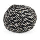 53 Пряжа Campolmi Filati Pierrot, 100г - 115м, чорний-білий, 25% мохер, 50% вовна, 25% акрил