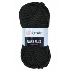 53 Пряжа Jeans Plus 100гр - 160м (Чорний) YarnArt