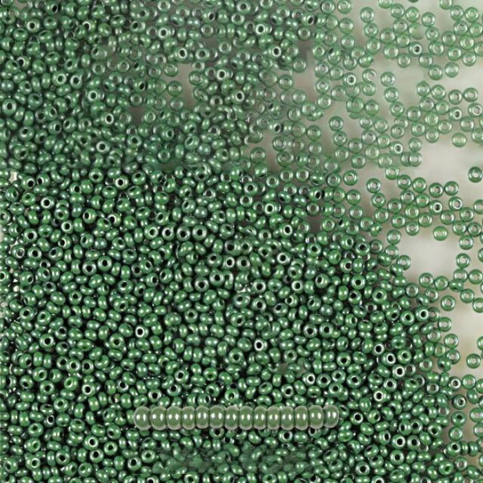 53233 10/0 чеський бісер Preciosa, 5 г, зелений, непрозорий глянцевий
