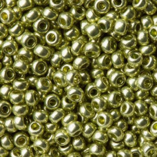 18154 10/0 чеський бісер Preciosa, 5 г, зелений, кристальний сольгель металік