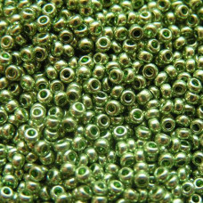 18161 10/0 чеський бісер Preciosa, 5 г, зелений, кристальний сольгель металік