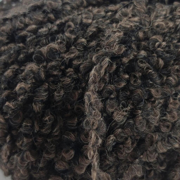 54 Пряжа Laines du Nord Teddy B, 50г - 120м, темно-коричневий, 75% альпака, 10% вовна, 15% поліамід