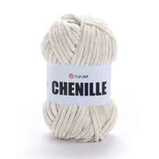 545 Пряжа Chenille, 100гр-90м (молочний). YarnArt