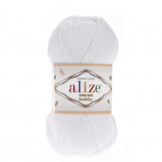 55 Пряжа Cotton Gold Hobby 50гр - 165м (Білий) Alize