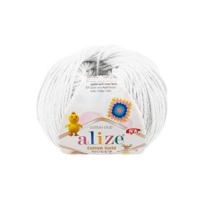55 Пряжа Cotton Gold Hobby New  50г-165мм (білий). Alize