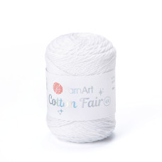 5501 Пряжа Cotton Fair 4/4 YarnArt, 50г - 80 м, білий, 100% бавовна