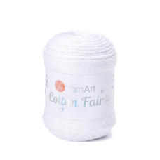 5501 Пряжа Cotton Fair 8/4 YarnArt, 50г - 160 м, білий, 100% бавовна
