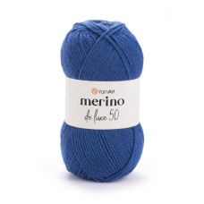 551 Пряжа Merino De luxe 50 100гр - 280м (синій) YarnArt