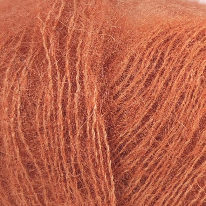 551 Пряжа Mondial Kid Seta, 25г - 210м, теракотовий, 70% суперкід мохер, 30% шовк