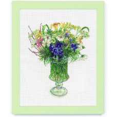 552106 Cosmo Fujico Набір для вишивки рахунковим хрестиком - Лілії 38x30 см, Aida16